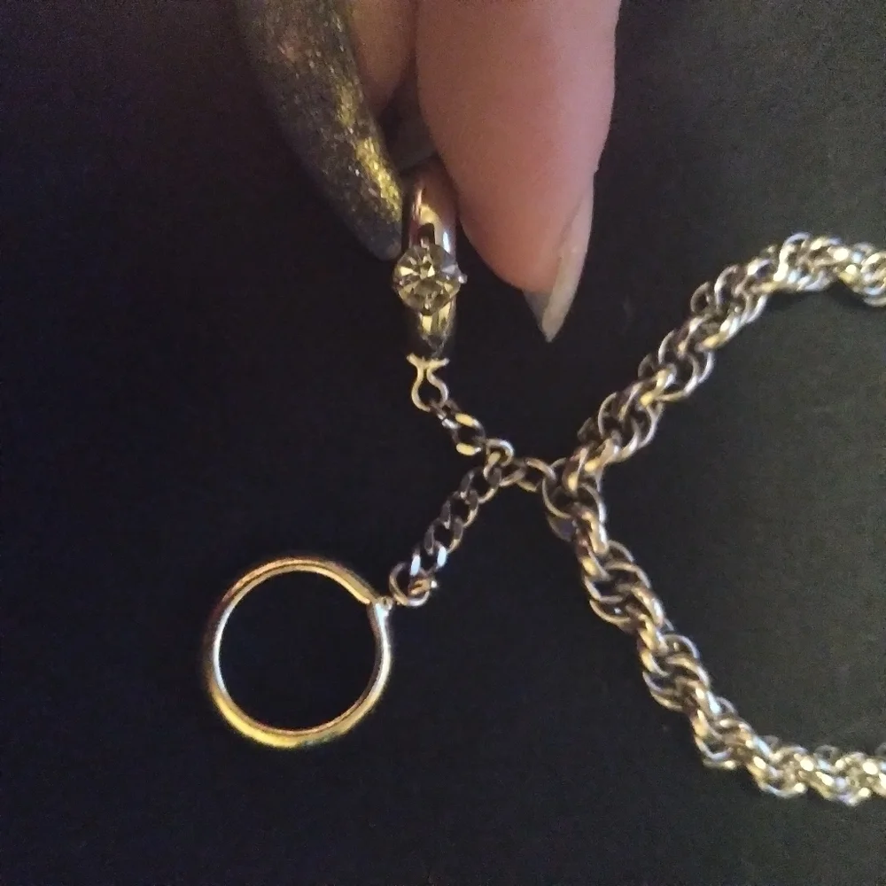 Alice Caviness signed ring charm bracelet